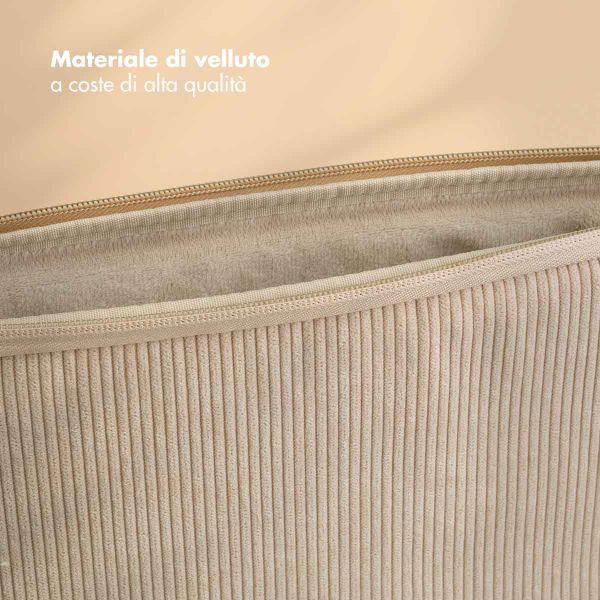 Selencia Cord Laptop Hülle 13-14 Zoll - Laptop Sleeve - Beige