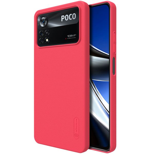 Nillkin Super Frosted Shield Case für das Xiaomi Poco X4 Pro 5G - Rot