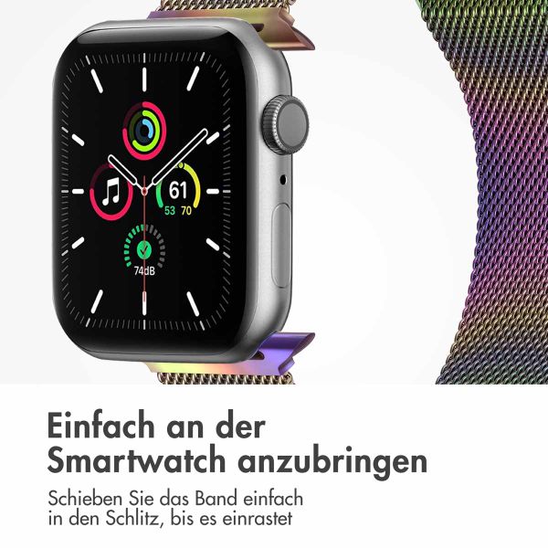 imoshion Mailändische Magnetarmband für die Apple Watch Series 1 bis 9 / SE (38/40/41 mm) | Series 10 (42 mm) - Größe M - Galaxy