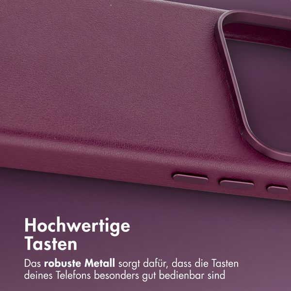 Accezz MagSafe Leather Backcover Apple iPhone 18 Pro / 17 Pro - Heath Purple