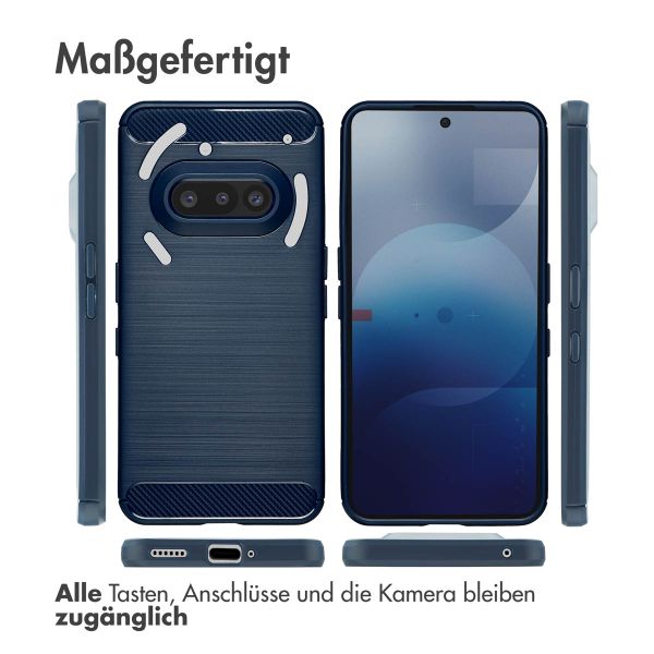 imoshion Brushed Back Cover Nothing Phone (3a) - Dunkelblau