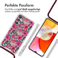 imoshion Design Hülle mit Band Samsung Galaxy A14 (5G/4G) - Flower Water