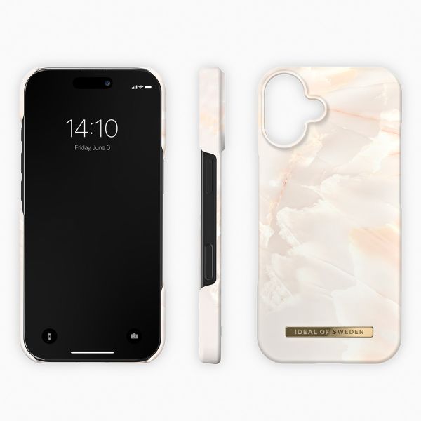 iDeal of Sweden Fashion Back Case Apple iPhone 16 - Rose Pearl Marble