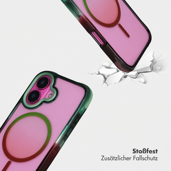 Selencia Gradient MagSafe Back Cover Apple iPhone 16 - Grün / Braun