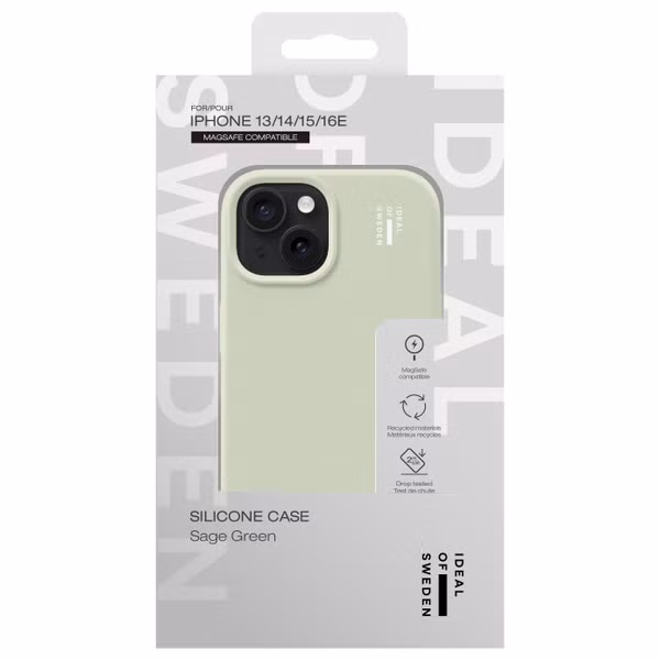 iDeal of Sweden Silikonhülle mit MagSafe Apple iPhone 17e / 16e / 15 / 14 / 13 - Sage Green