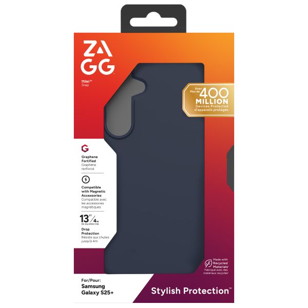 ZAGG Milan Snap Case mit MagSafe Samsung Galaxy S25 Plus - Navy