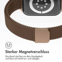 imoshion Mailandisches schlankes Armband für das  Apple Watch Series 1 t/m 9 / SE (38/40/41 mm) | Series 10 / 11 (42 mm) - Braun