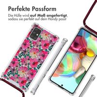 imoshion Design Hülle mit Band Samsung Galaxy A71 - Flower Water