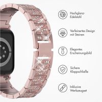 Selencia Sparkle Armband für das  Apple Watch Series 1 t/m 9 / SE (38/40/41 mm) | Series 10 / 11 (42 mm) - Rosa
