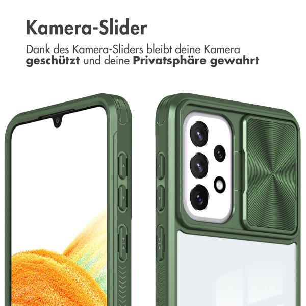 imoshion Back Cover mit Kameraschieber für das Samsung Galaxy A23 (5G) - Dunkelgrün