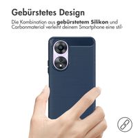 imoshion Brushed Back Cover für das Oppo A58 (4G) - Dunkelblau