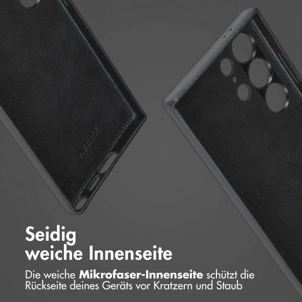 Accezz 2-in-1 Klapphülle aus Leder mit MagSafe für das Samsung Galaxy S24 Ultra - Onyx Black