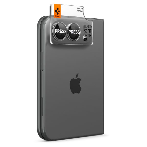 Spigen Optik Pro EZ Fit Lens Protector 2er-Pack Apple iPhone Duo - White