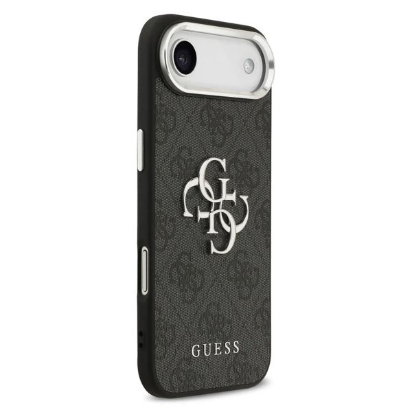 Guess 4G Metal Logo Back Cover Apple iPhone Air - Silver Edge - Black