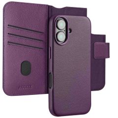 Accezz 2-in-1 Klapphülle aus Leder mit MagSafe Apple iPhone 17 - Heath Purple