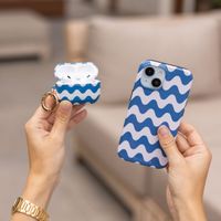 Selencia Vivid Case  Apple Airpods 4 - Wave Vibes Classic Blue