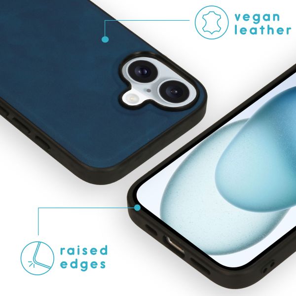 imoshion Entfernbare 2-1 Luxus Klapphülle für das Apple iPhone 16 - Blau
