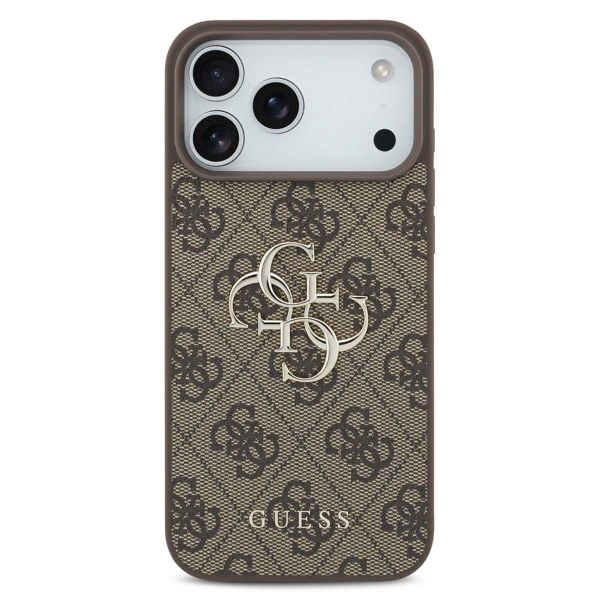 Guess 4G Metal Logo Back Cover Apple iPhone 17 Pro - Braun