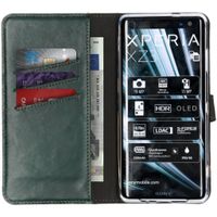 Selencia Echtleder Klapphülle für das Sony Xperia XZ3 - Grün