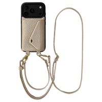 Selencia Sera HandyHülle mit Kordel und Umschlag-Kartenhalter Apple iPhone 18 Pro / 17 Pro - Champagne