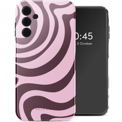 Selencia Vivid Back Cover Samsung Galaxy A15 (5G) - Wavy Swirl Pink Plum