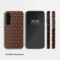 Selencia Vivid Rückabdeckung mit MagSafe Samsung Galaxy S25 - Happy Dots Chocolate