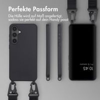 Selencia SilikonHülle mit abnehmbarem Band Samsung Galaxy S24 FE - Schwarz