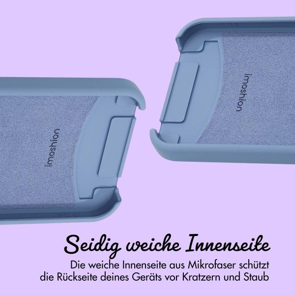 Personalisierte Color Backcover MagSafe mit abtrennbarem Band und Buchstaben für iPhone 13 - Ash Blue