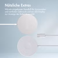 Accezz Wireless Charger USB-C - MagSafe kabelloses Ladegerät - 1 Meter - Weiß