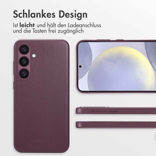 Accezz MagSafe Leather Backcover für das Samsung Galaxy S24 Plus - Heath Purple