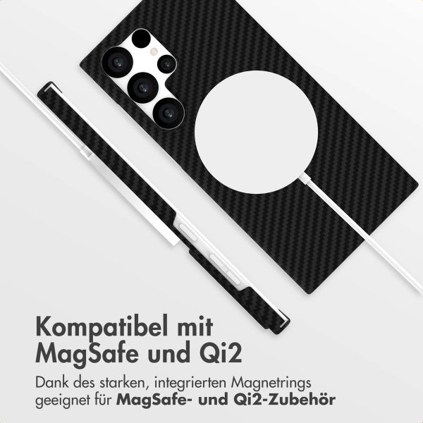 Accezz MagSafe Kevlar Hülle Samsung Galaxy S23 Ultra - Schwarz