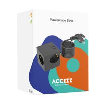 Accezz PowerCube Strip | 6-in-1 - 1x USB-C + 2x USB-A + 3x Steckdose - 4000 Watt - Schwarz