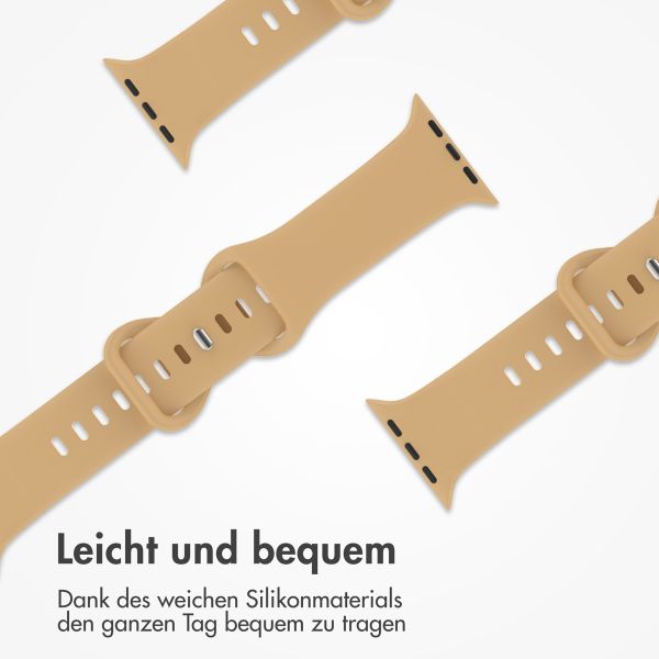 imoshion Silikonband⁺ für die Apple Watch Series 1 bis 10 / SE / Ultra (2) (44/45/46/49 mm) - Walnut - Größe M/L