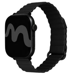 imoshion Magnetisches Kunstlederarmband für Apple Watch | 38/40/41/42 mm - Schwarz
