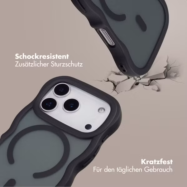 Selencia Wavy Backcover mit MagSafe Apple iPhone 17 Pro - Schwarz