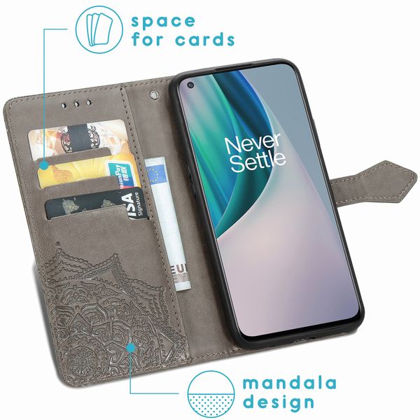 imoshion Mandala Klapphülle OnePlus Nord N10 5G - Grau