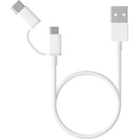 Xiaomi Original Mi USB-C & Micro-USB auf USB-Kabel - 0,3 Meter - Weiß