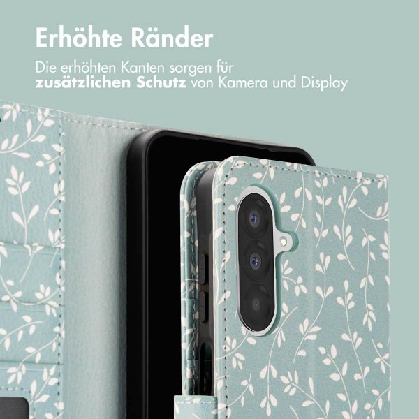 imoshion Design Klapphülle Samsung Galaxy A26 - Smoke Green Flowers