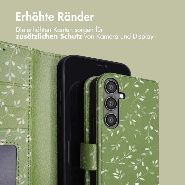 imoshion Design Klapphülle für das Samsung Galaxy S23 FE - Green Flowers