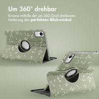 imoshion 360° drehbare Design Klapphülle für das Xiaomi Redmi Pad SE - Green Flowers