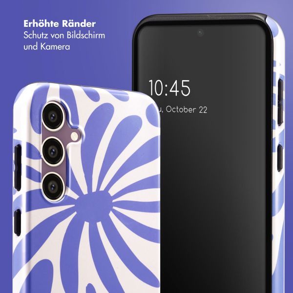 Selencia Vivid Back Cover Samsung Galaxy S23 FE - Modern Bloom Sapphire Blue