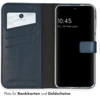 Selencia Echtleder Klapphülle Samsung Galaxy S24 - Dunkelblau