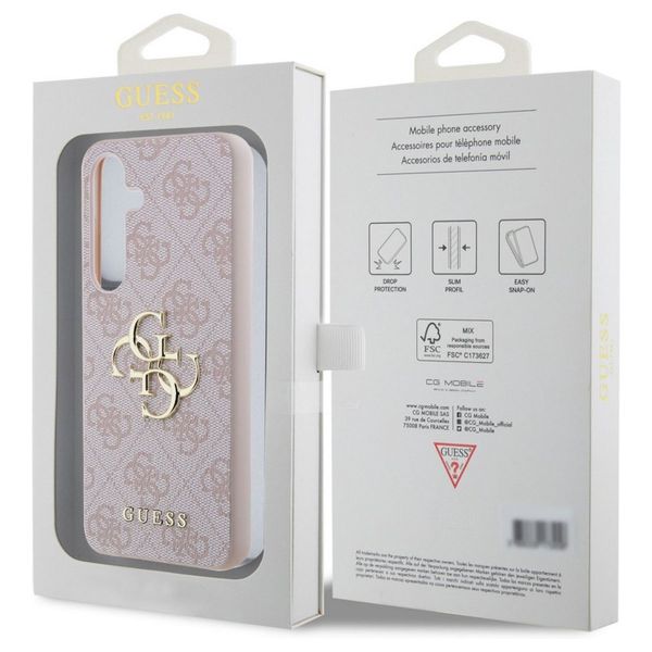 Guess 4G Metal Logo Back Cover Samsung Galaxy S24 Plus - Rosa