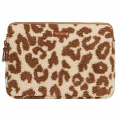 Selencia Teddy Laptop Hülle 15-16 Zoll - Laptop Sleeve - Vanilla Leopard