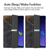 imoshion Design Trifold Klaphülle Samsung Galaxy Tab S10 Ultra / Tab S9 Ultra - Black Marble