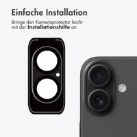 imoshion Kameraprotektor aus Glas 2er-Pack für das Apple iPhone 16 / 16 Plus - Schwarz