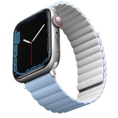 Uniq Revix doppelseitiges Armband für das  Apple Watch Series 1 t/m 11 / SE / Ultra (44/45/46/49 mm) - Arctic (White/Blue)