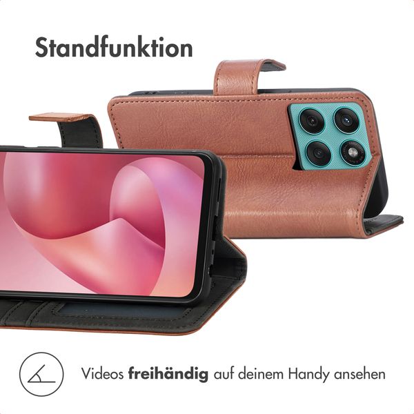 imoshion Luxuriöse Klapphülle Motorola Moto G57 Power - Braun