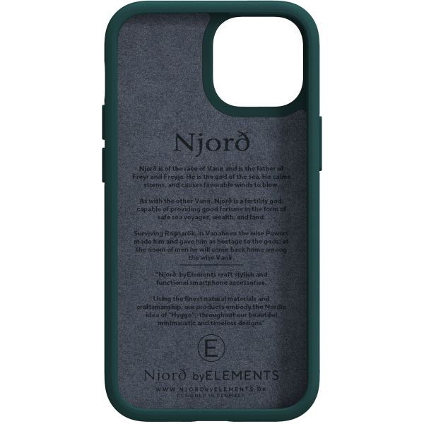 Njorð Collections Salmon Leather MagSafe Case für das iPhone 13 Mini - Dark Green