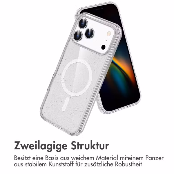 imoshion Sparkle Back Cover mit MagSafe Apple iPhone 17 Pro Max - Transparent